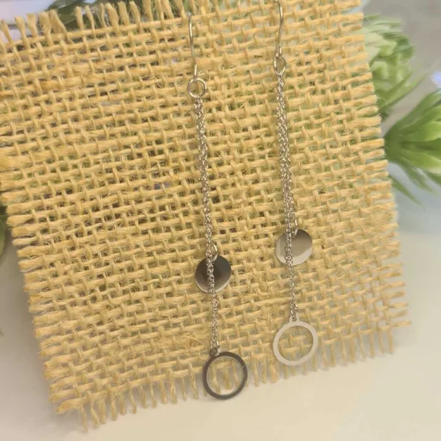 DROP EARRINGS, DOUBLE CIRCLES