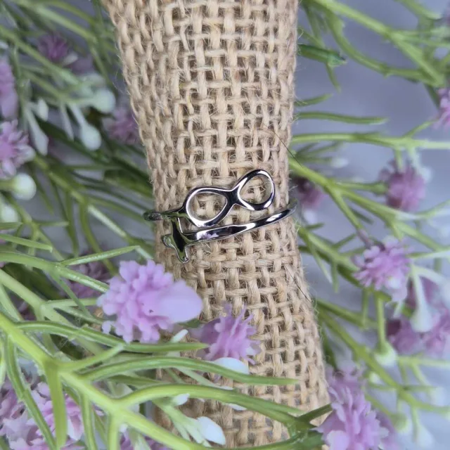 IFNINITY & CROSS RING, ADJUSTABLE