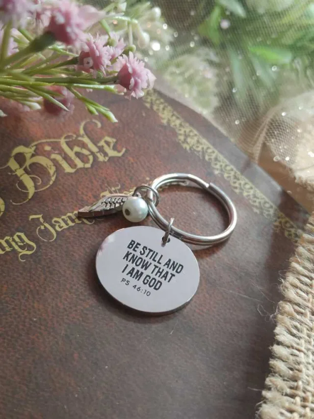 SCRIPTURE KEYRING, PS 46:10