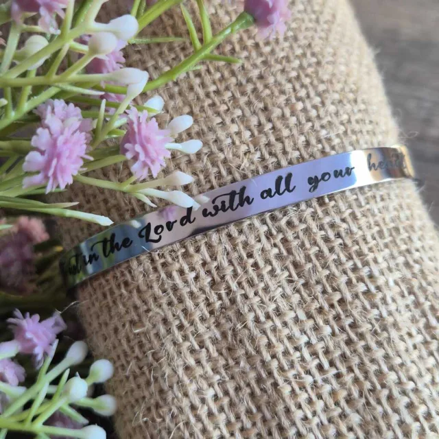 SCRIPTURE ENGRAVED BANGLE, ASSORTED