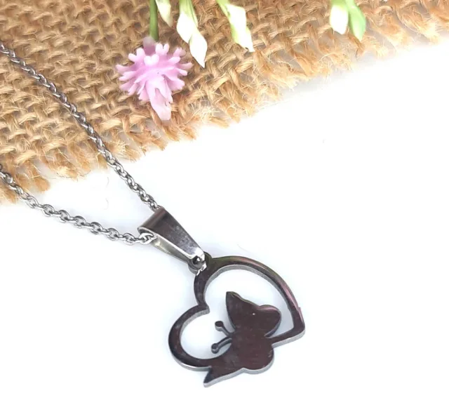 BUTTERFLY HEART NECKLACE