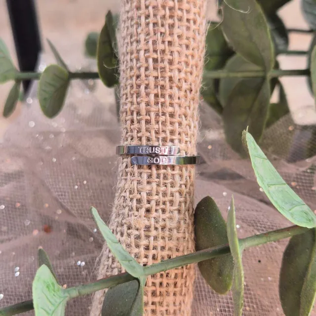 TRUST GOD RING, ADJUSTABLE