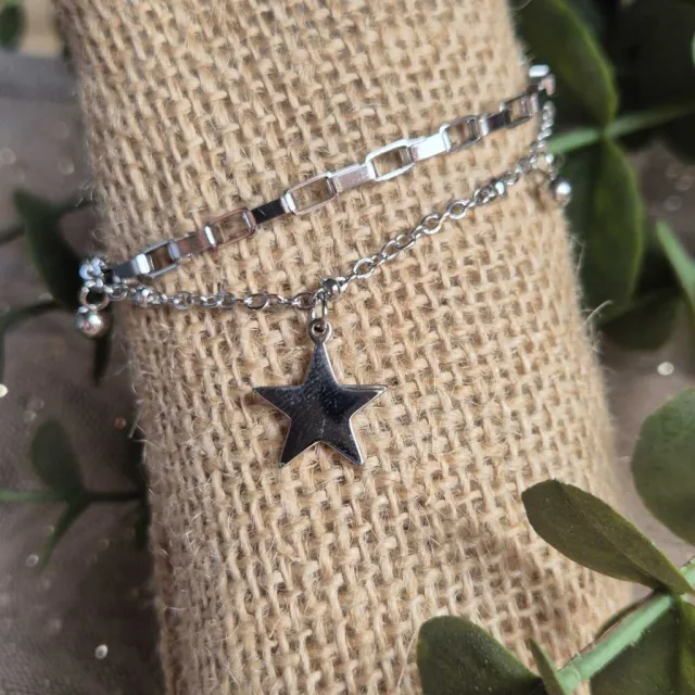 STARS DOUBLE CHAIN BRACELET