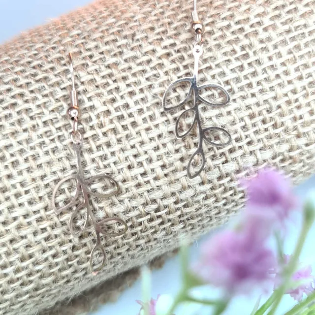OLIVE BRANCH EARRINGS, ROSE GOLD
