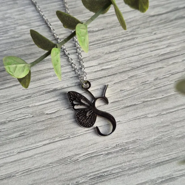 LETTER-S BUTTERFLY NECKLACE
