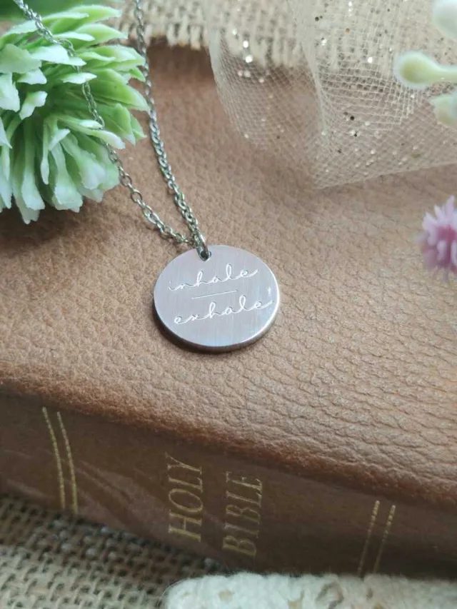 INHALE / EXHALE DISC NECKLACE