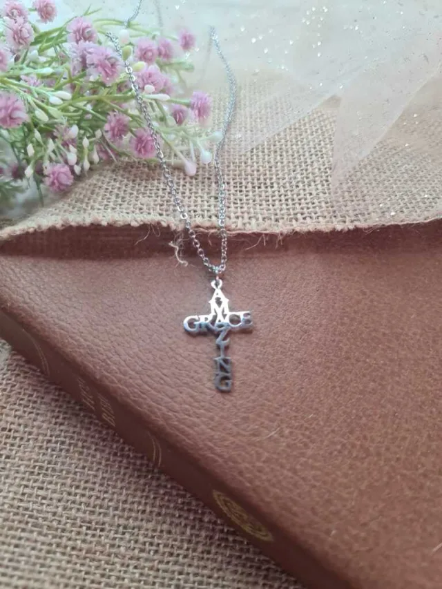 AMAZING GRACE CROSS NECKLACE
