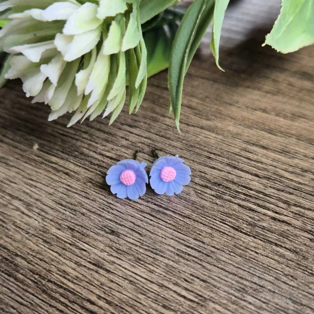 FLOWER STUD EARRINGS, ASSORTED
