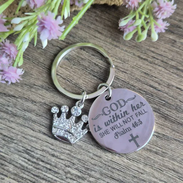 SCRIPTURE & CROWN KEYRING