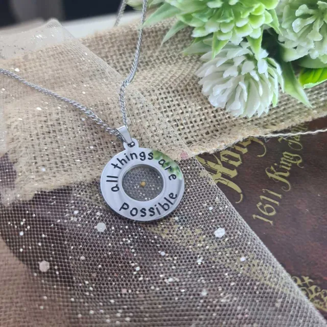 ALL THINGS ARE POSSIBLE NECKLACE, ROUND