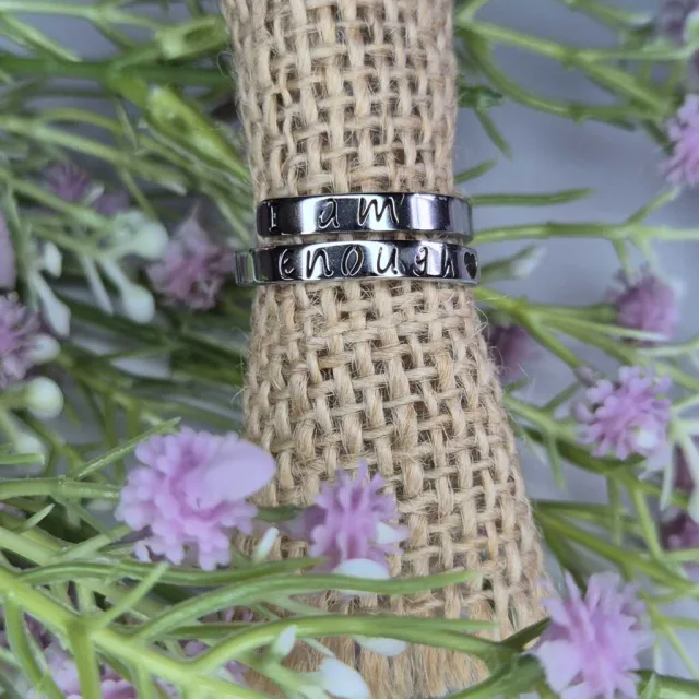 I AM ENOUGH RING, ADJUSTABLE