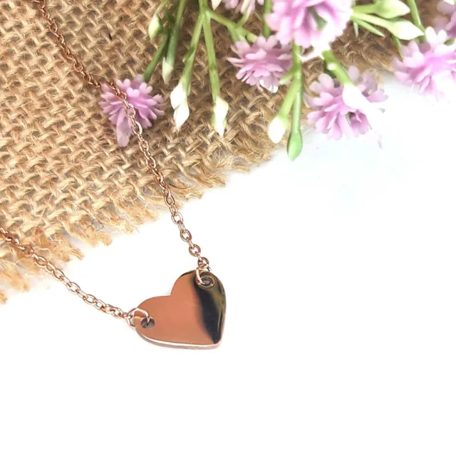 HEART NECKLACE, ROSE GOLD