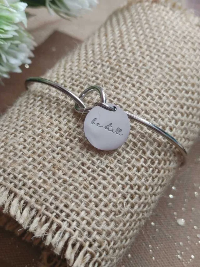 BE STILL DISC BANGLE