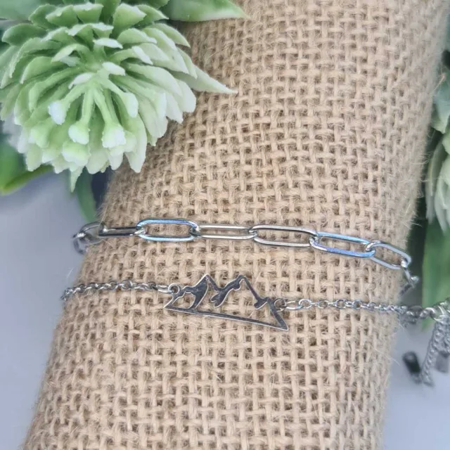 MOUNTAIN BRACELET, DOUBLE CHAIN