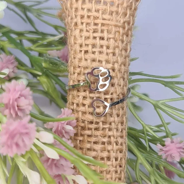 PAW & HEART RING, ADJUSTABLE