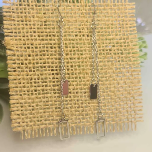 DROP EARRINGS, DOUBLE RECTANGLES