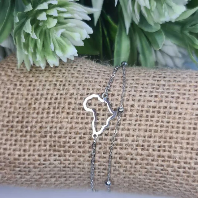 AFRICA BRACELET, DOUBLE CHAIN