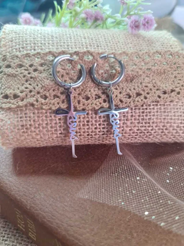 JESUS DROP EARRINGS