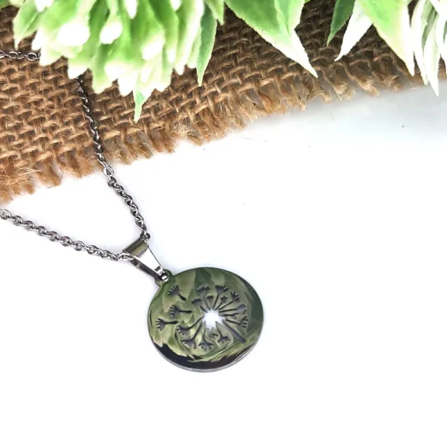 DANDELION DISC NECKLACE