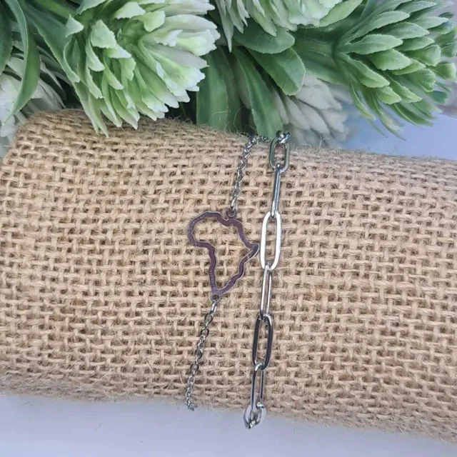 AFRICA BRACELET, DOUBLE CHAIN