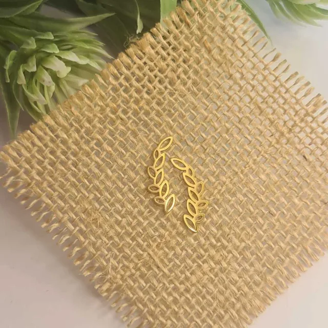 OLIVE BRANCH STUD EARRINGS, GOLD