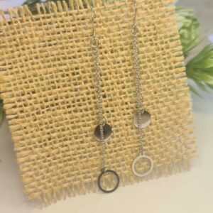 DROP EARRINGS, DOUBLE CIRCLES