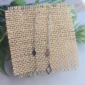 DROP EARRINGS, DOUBLE RHOMBUS