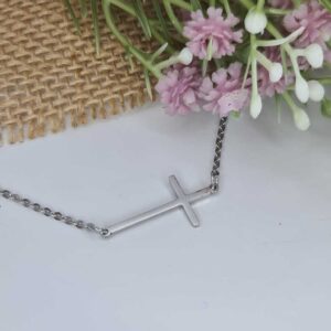 SIDEWAYS CROSS NECKLACE