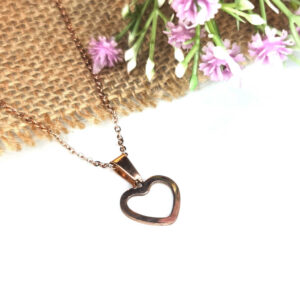 HEART NECKLACE, ROSE GOLD