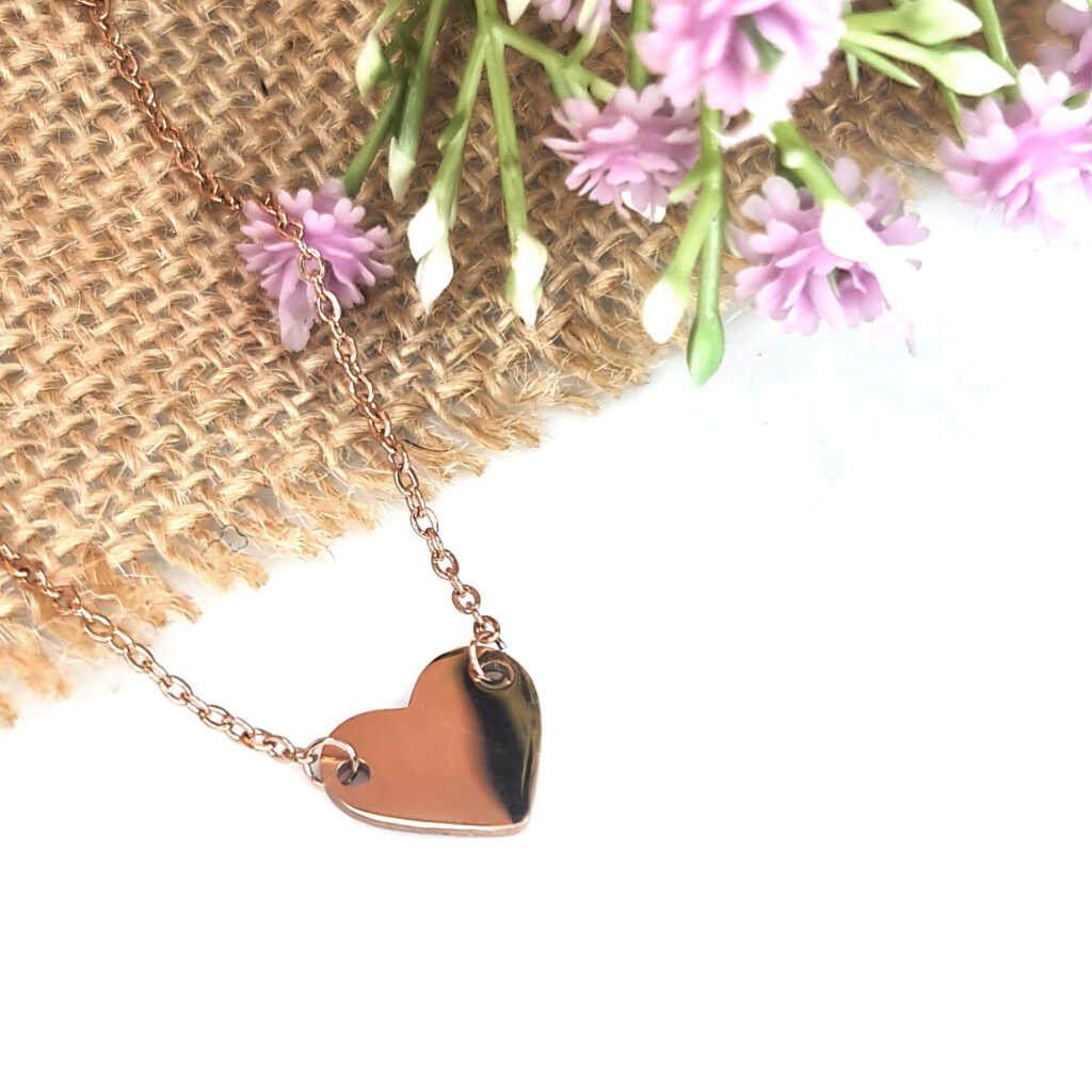 HEART NECKLACE, ROSE GOLD