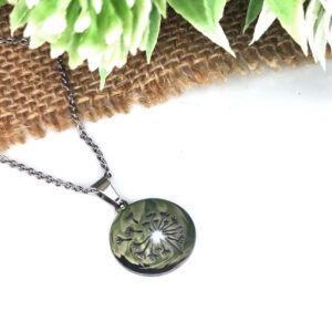 DANDELION DISC NECKLACE