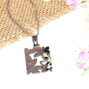 FLOWER RECTANGLE NECKLACE