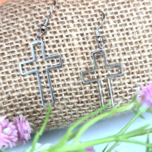 CUTOUT CROSS EARRINGS