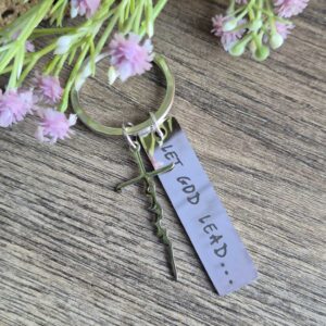 LET GOD LEAD W FAITH KEYRING