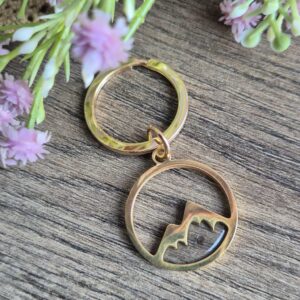 MUSTARD SEED MOUNTAIN KEYRING, GOLD