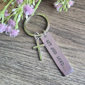 LET GOD LEAD W CROSS KEYRING