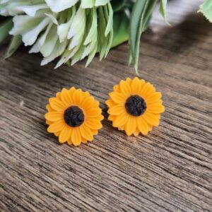 SUNFLOWER STUD EARRINGS